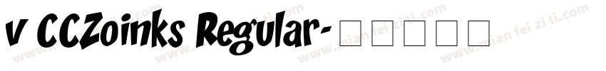 v CCZoinks Regular字体转换
